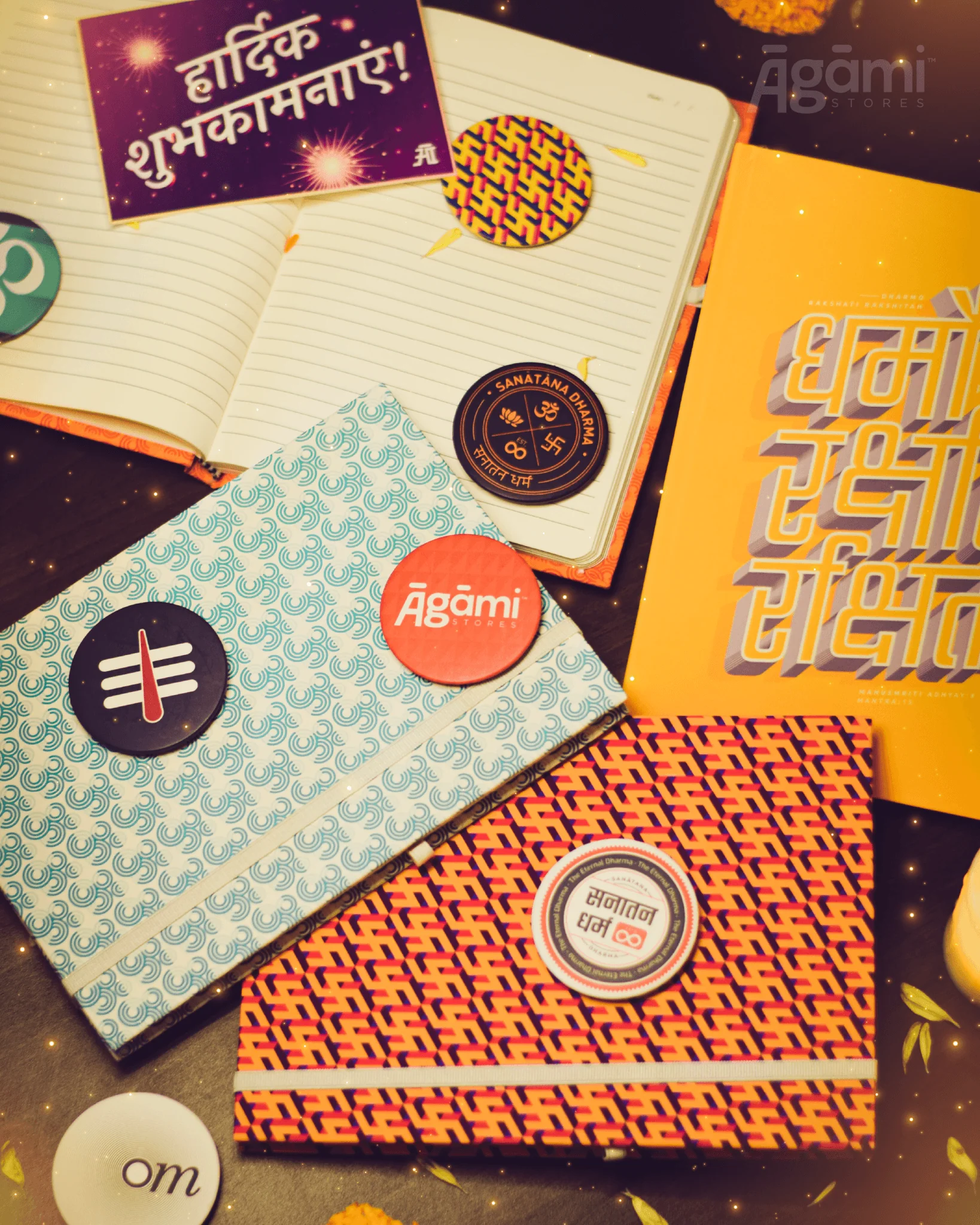 Festive Combo 3 | Journal + 3 Pin Badges