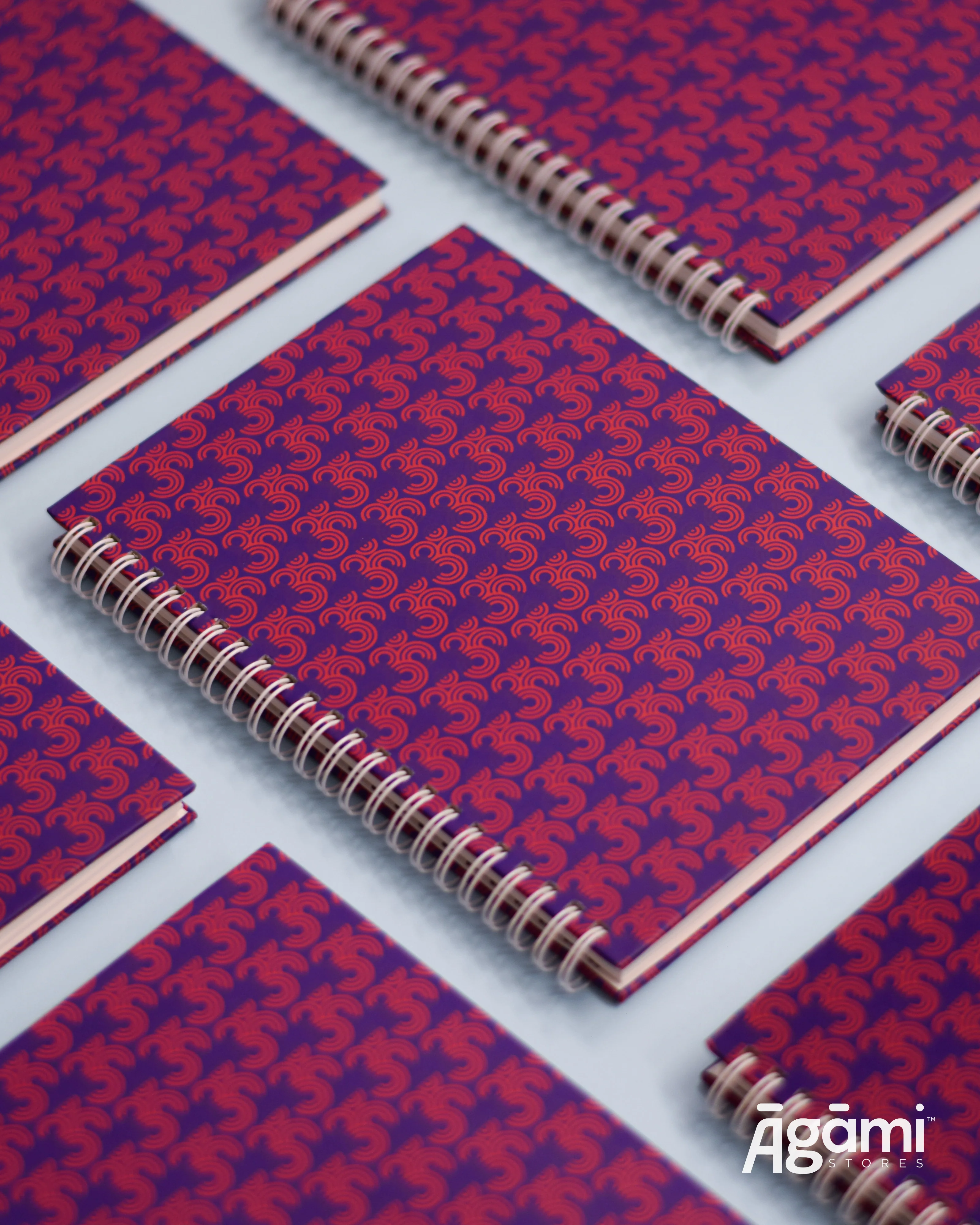 Om Pattern Spiral A5 Notebook | Purple - Image 6