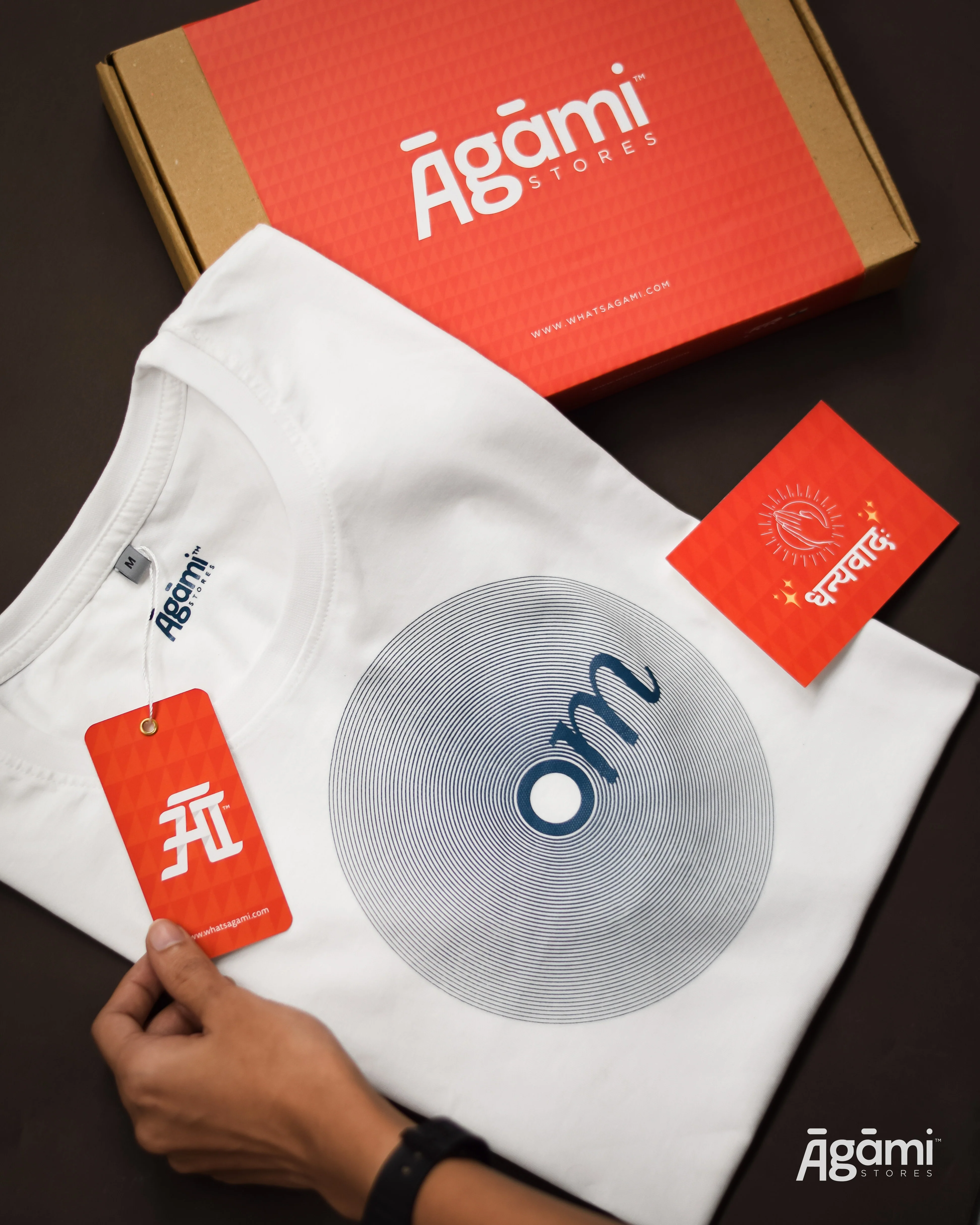 Om Vibes Tshirt - White | Regular Fit - Image 9