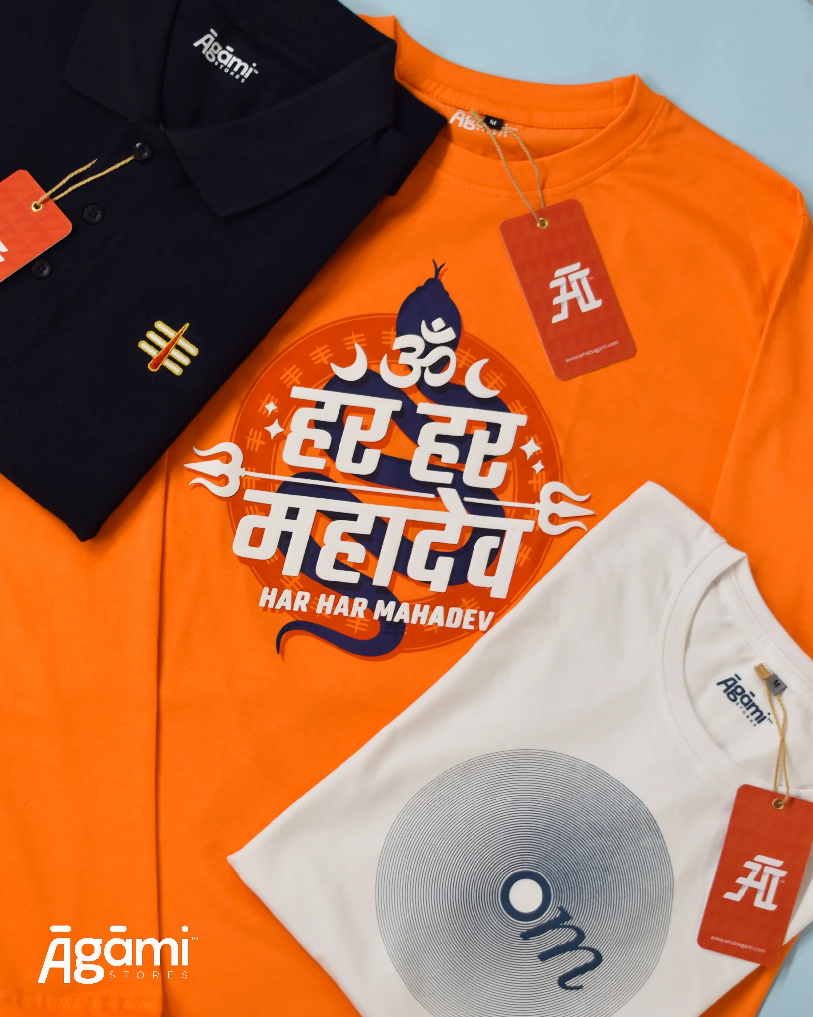 Shiva Pack of 3 T-Shirts | Polo Neck, Full Sleeve & Round Neck - Image 2