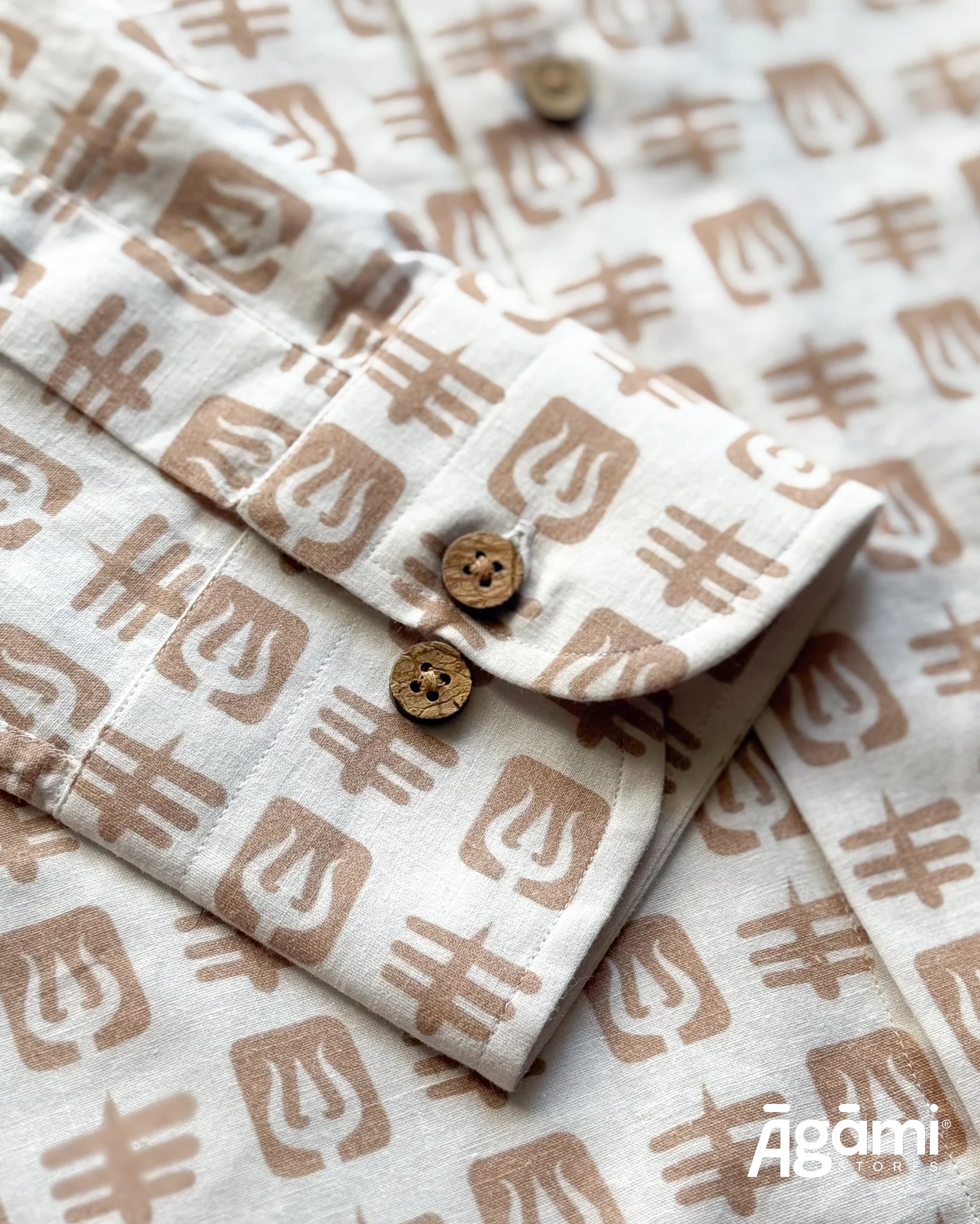 Printed Shiva Shirt - Slim Fit Full Sleeves Shirt | White - Image 6