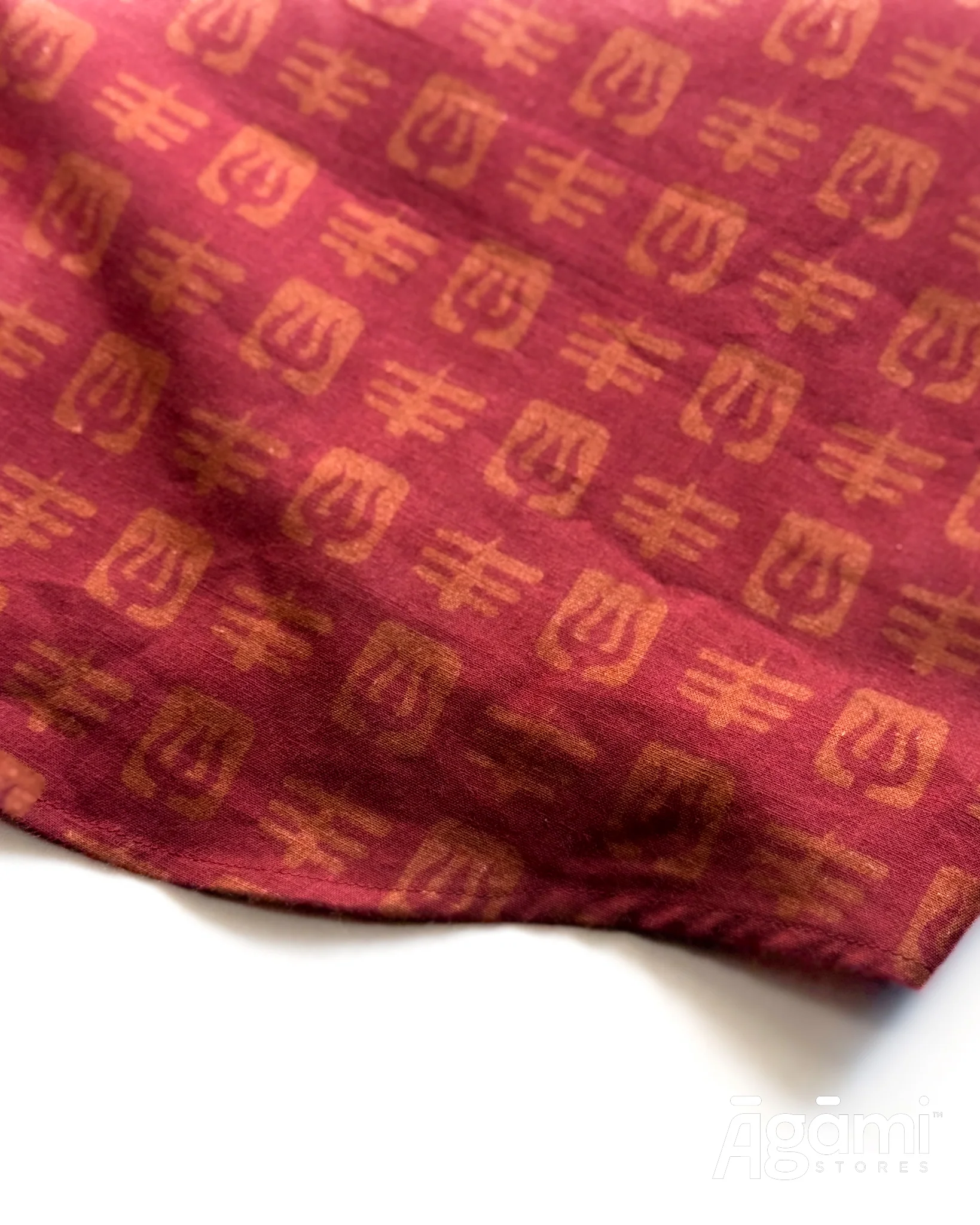 Printed Shiva Shirt - Slim Fit Full Sleeves Shirt | Maroon - Image 8