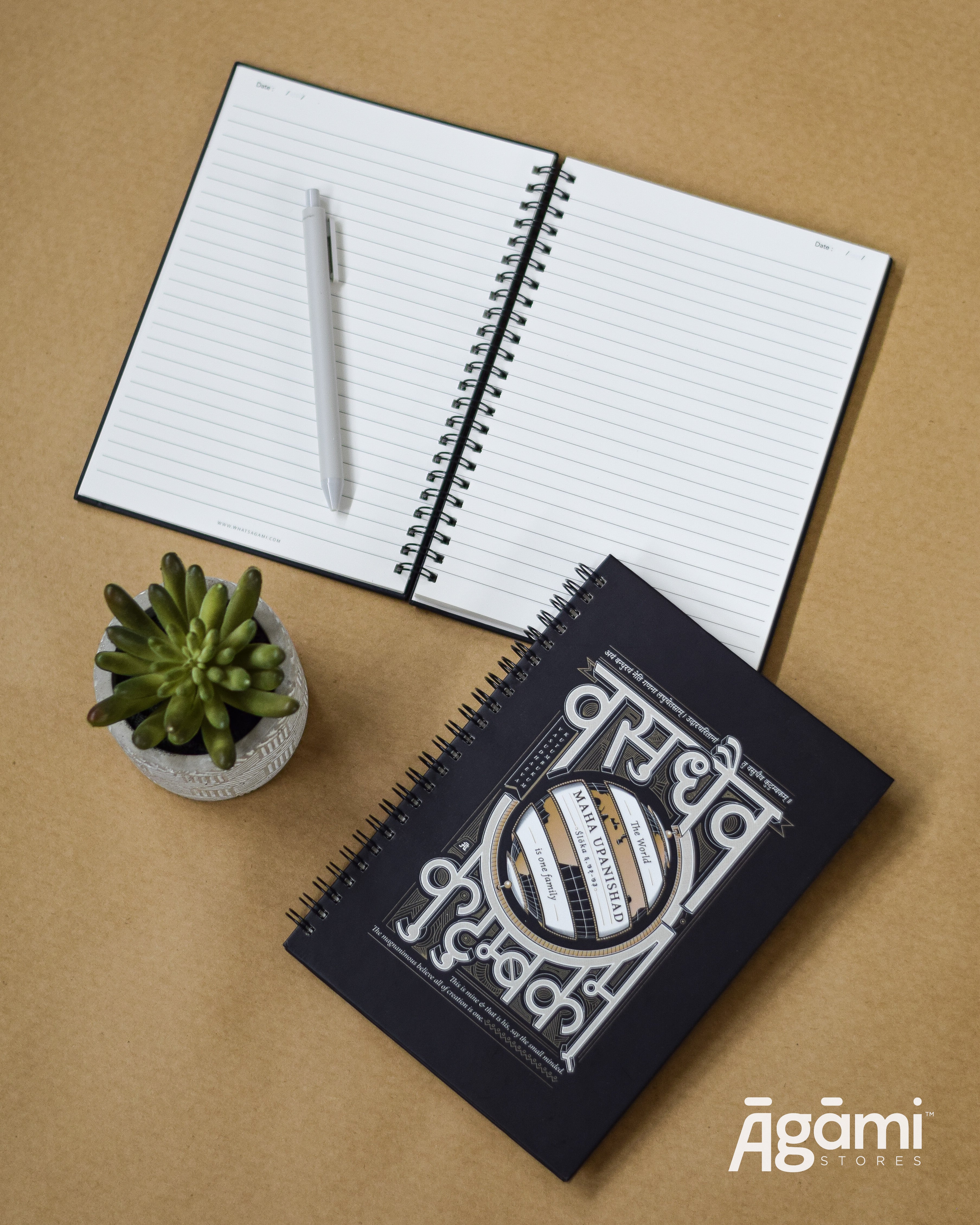Vasudhaeva Kutumbukum Spiral A5 Notebook - Image 3